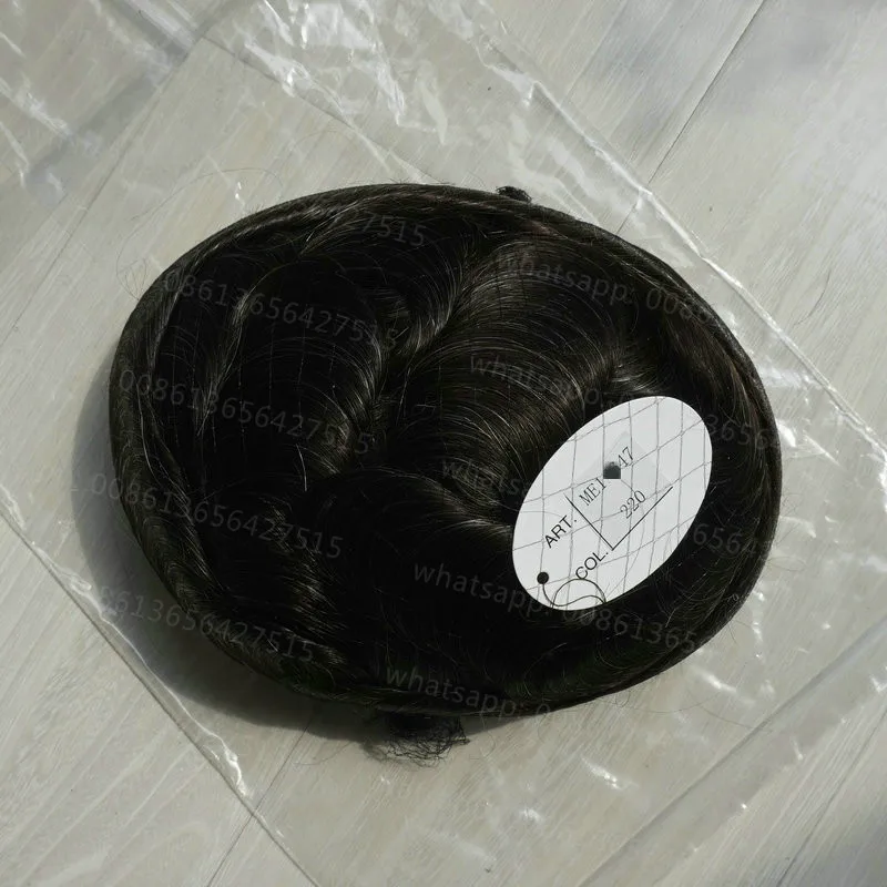 Hstonir белый человека Волосы remy накладки из искусственных волос швейцарское кружево S светильник волна светильник плотность мужские парик, заколки, заколки для волос, трессы, заколки, Системы H074 - Парик Цвет: 220 #