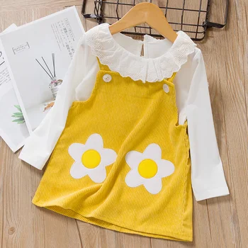 

2020 New Summer Baby Dresses Baby Girls Clothes Flowers Embroidery Princess Newborn Dresses With elt For 6M-24M
