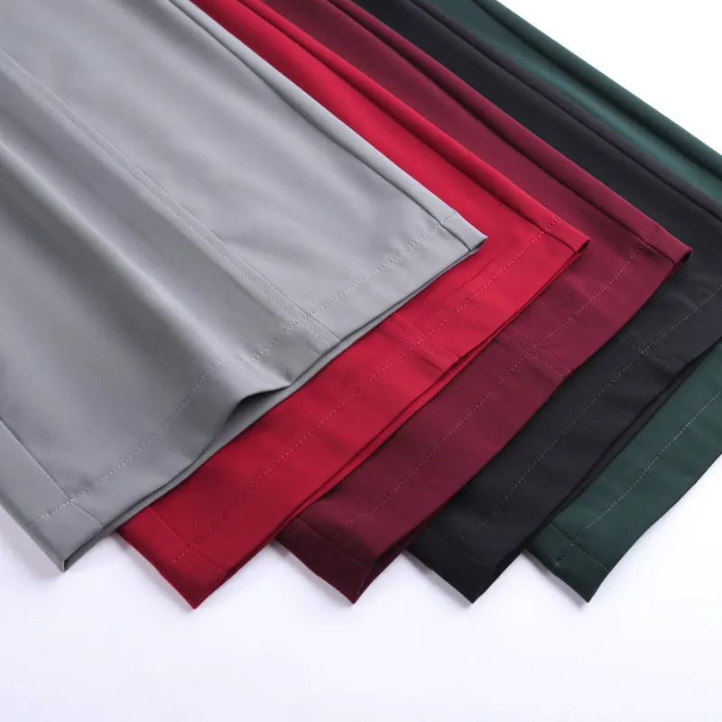 Женские брюки с высокой талией, широкие брюки, большие размеры, повседневный свободный костюм, брюки, Осень-зима, женские облегающие деловые брюки, высокое качество