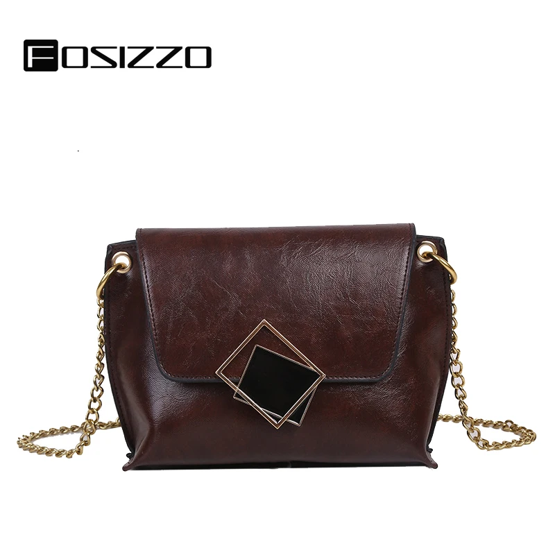 

FOSIZZO Shoulder Bag Luxury Handbags PU Women Bags Designer Wild Girls Small Quare Messenger Bag Bolsa FS5125