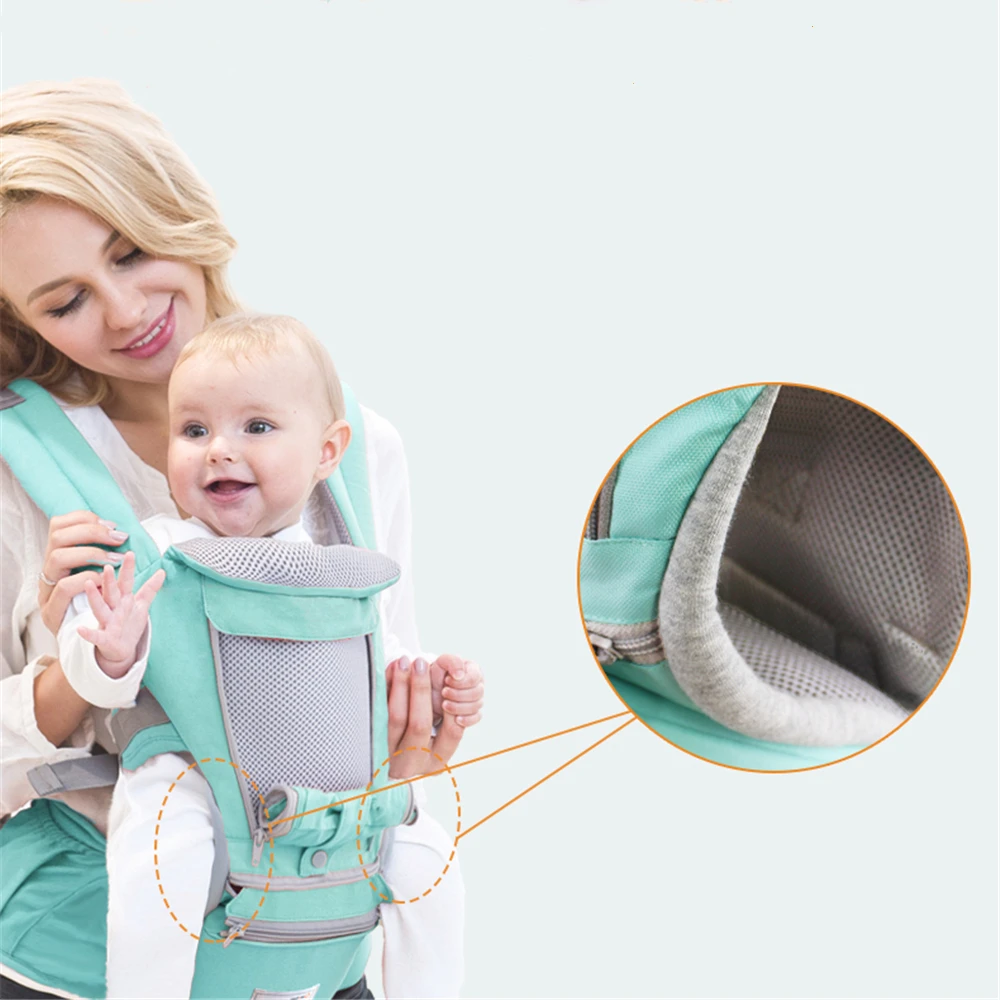 New 0-36M Ergonomic Baby Carrier Infant Baby Hipseat Carrier Front Facing Ergonomic Kangaroo Baby Wrap Sling for Baby Travel