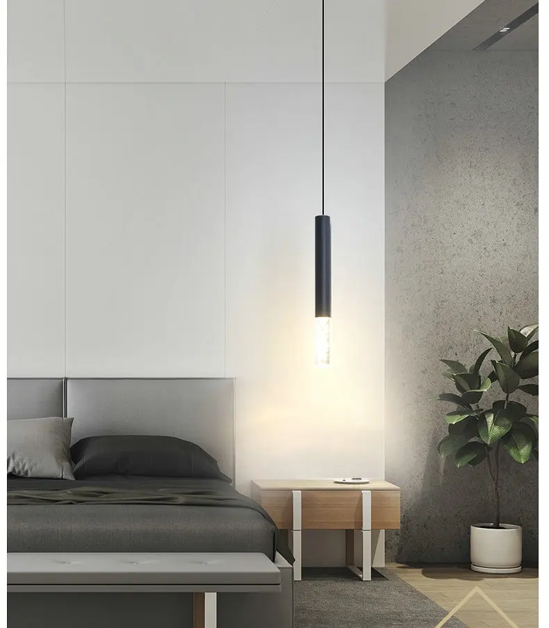 Современные длинные подвесные светильники с кабелем для прикроватной ...