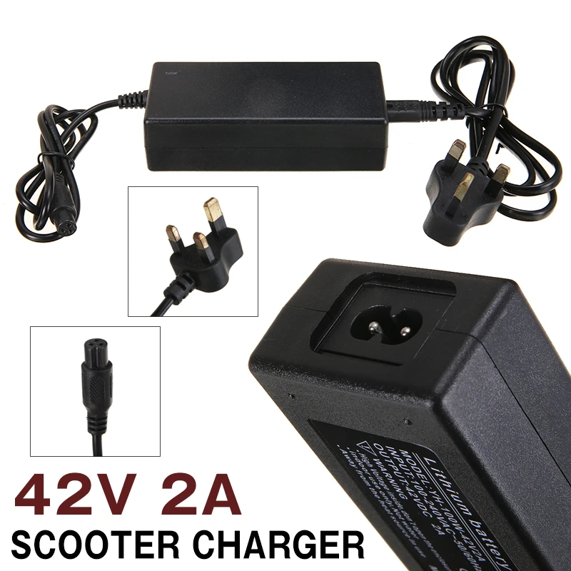 

42V 2A Fast Charger Power Supply Adapter For Segway/Hoverboard Balance Board Electric Scooters Replacement Chargers UK Plug
