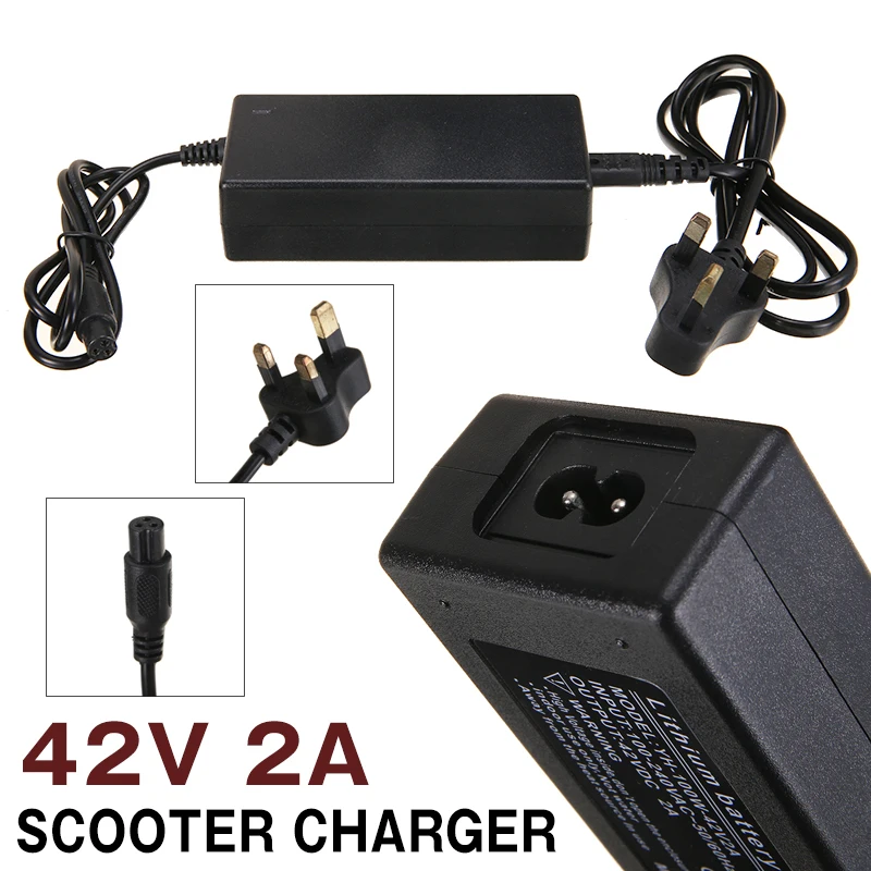 Scooter Charger 3 PINS Hoverboard Power Adapter 42V2A 2 Wheels Self  Balancing 