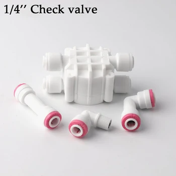 

10pcs RO Water Filter Reverse Osmosis System 1/8" Male Thread 1/4" Tube Check Valve Aquarium Water purifier Filter Connector