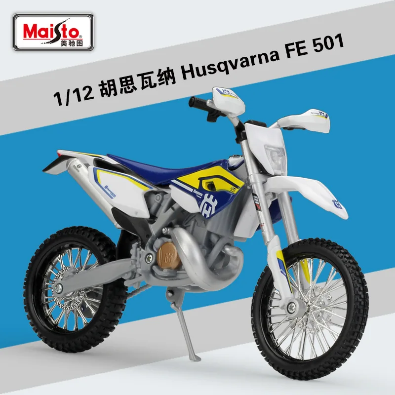 

1:12 Moto Husqvarna Toy Whole Model Maisto Diecast Car Model FE 501 Metal Car Toy FE501 Toys For Children