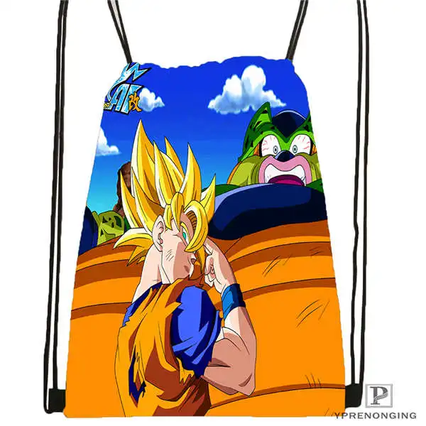 Изготовленный На Заказ Стрекоза_ kid_goku_Drawstring рюкзак сумка милый рюкзак детский Ранец(черная спинка) 31x40 см#180611-03-116 - Цвет: Drawstring Backpack
