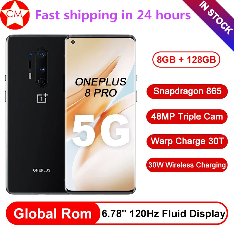 Мобильный телефон Oneplus 8 Pro глобальная прошивка экран 6 78 дюйма Восьмиядерный