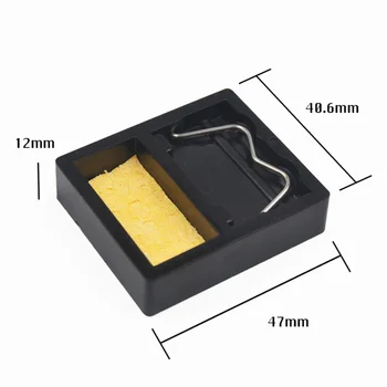 

Mini Square Soldering Iron Stand Home DIY Repair Tools With Sponge Black Electric Iron Bracket Holder Electrical Protecting Bas