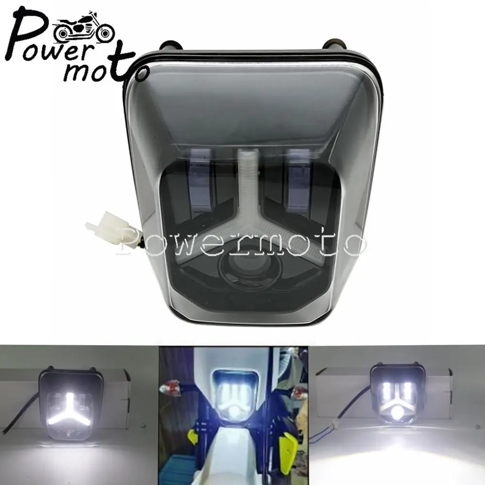 Motorcycle LED Hi/Lo beam Front Running Headlight For Hus FE TE 150 250 300 350 450 501 250i 300i Enduro Daylight Running Light