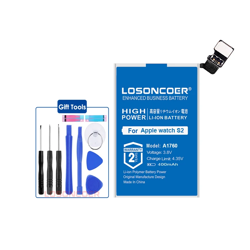 LOSONCOER A1760 400mAh аккумулятор для Apple watch Series 1 Series 2 38 мм 42 мм реальная емкость Series1 Series2 батарея+ быстрое поступление