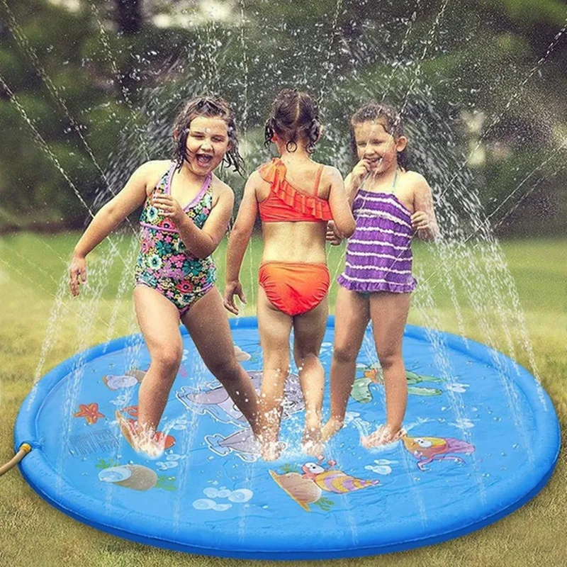 

Summer Children's Outdoor Play Water Games Beach Mat Lawn Inflatable Sprinkler Cushion Toys Fun Cushion Gift For Kids Baby