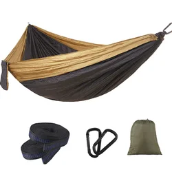 Double hamac en toile de Parachute en Nylon, mise à niveau des couleurs assorties, matériel de Camping en plein air, balançoire 