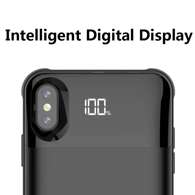Чехол для зарядного устройства для мобильного телефона, чехол для Iphone X XS XR XS Max, чехол для телефона с цифровым дисплеем, чехол для беспроводной зарядки