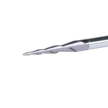 

CNC Tapered End Mill Ball Nose 4mm Shank 2-Flute TiAIN Coating For Carving Tools