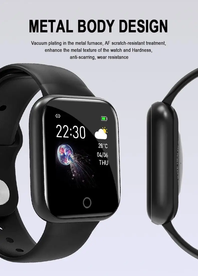 Смарт-часы I5 монитор сердечного ритма водонепроницаемый IP67 фитнес-трекер кровяное давление Велоспорт Смарт-часы для iOS Android