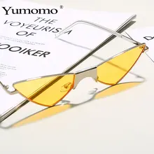 Новые маленькие Модные солнцезащитные очки женские брендовые дизайнерские ретро винтажные треугольные кошачьи очки oculos De Sol uv400
