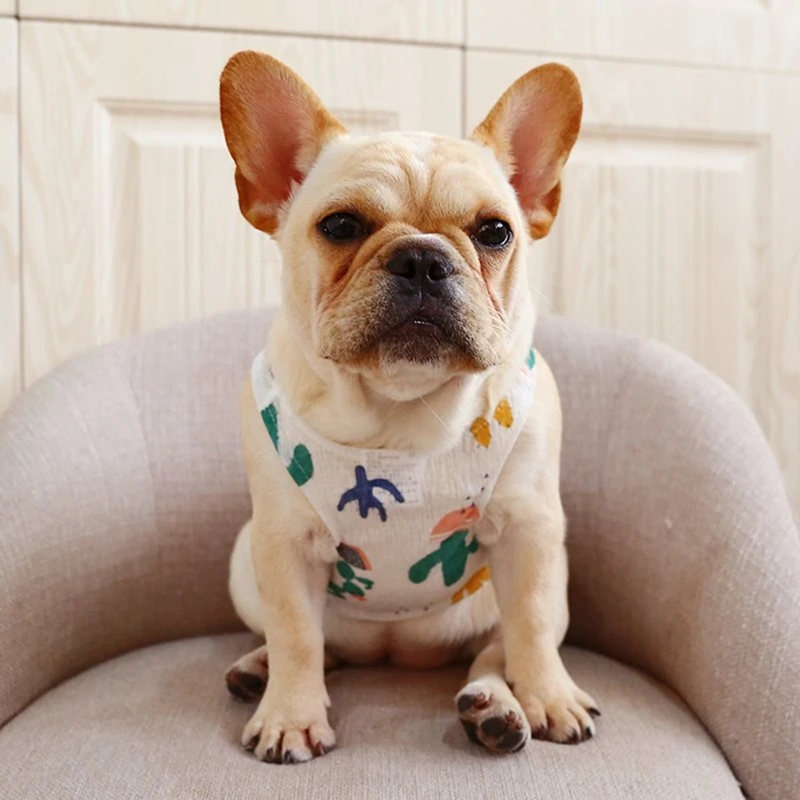 Мультфильм печатных Pet Летний жилет для собаки одежда с принтом в виде собак Cat», рубашка, футболка, хлопковая одежда для домашнего питомца, костюм для небольших собак для йоркширских терьеров и чихуа-Хуа PY