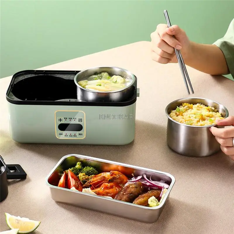 Electric Microwave Heating Lunch Box Food Storage Container for Student Office Worker Double-layer Insulation Lunch Container 5