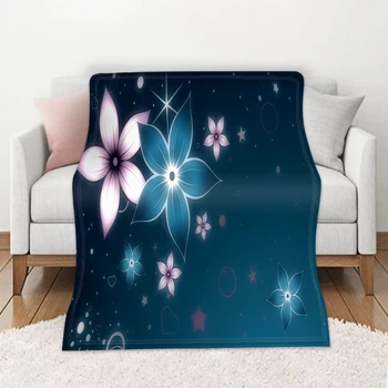

3D Flowers Blankets Summer Throw Home Textile Flannel Bed Bedspread Office Nap Car Sofa Adults Throw and Blanket