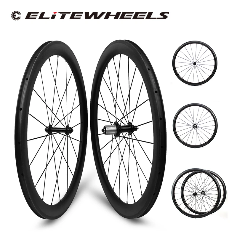 US $338.03 ELITEWHEELS Super Light Powerway R13 Carbon Wheelset 30 35 47 50 55 60 88mm Depth Clincher Tubular Tubuless Wheel For Racing