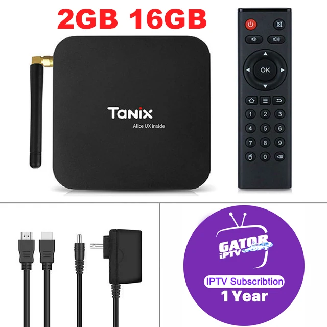 2G16G-1 Year IPTV Tanix TX6 Смарт ТВ коробка+ 1 год Аллигатор IP ТВ подписка Android 9,0 4 к Декодер каналов кабельного телевидения компьютерной приставки к телевизору Франции, Испании Nederland португальское IPTV Abonnement - Цвет: 2G16G-1 Year IPTV