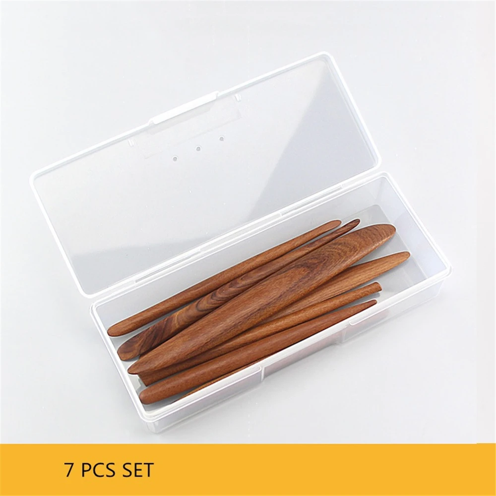 7PCS/SET Mahogany Clay Tools Pottery Tools Double Ended Clay Sculpting for Sculpting