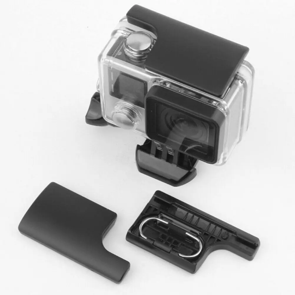 Пластиковый зажим с пряжкой для Gopro Hero 3 + 4 черный серебристый водонепроницаемый