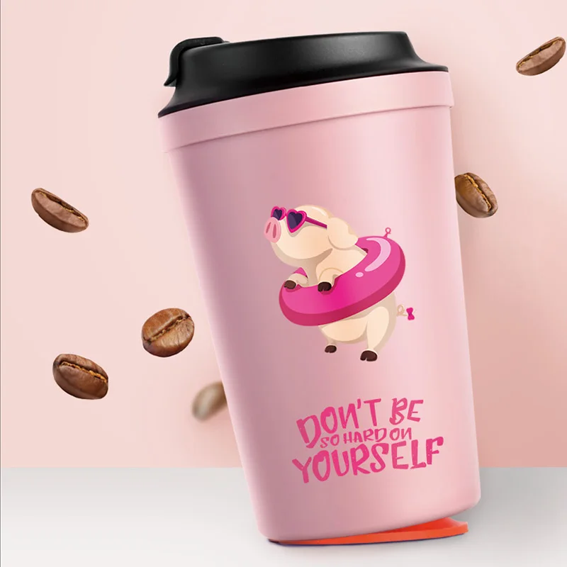 

Artiart Coffee Mug 340ml Coffee Suction Bottle Portable Not Pouring Cup Innovation Magic Sucker Splash Proof Non-slip ABS Cup