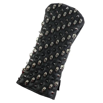 

Golf Mallet Putter Cover Headcover & Thick Lining, Skull Rivet Design