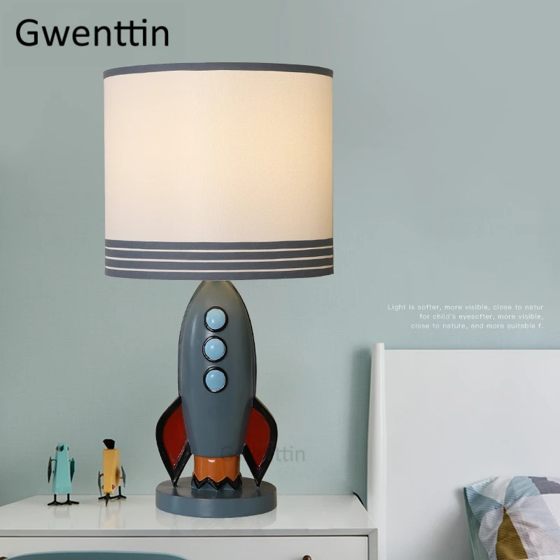 

Средиземноморские настольные лампы в виде ракеты для спальни прикроватная детская комната мультяшная лампа в скандинавском стиле Светодиодная настольная подставка осветительные приборы художественный Декор