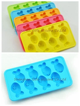 

300pcs/lot Luo Hasi Q fish ice lattice - animals silicone ice box ice lattice ice mold creative gifts