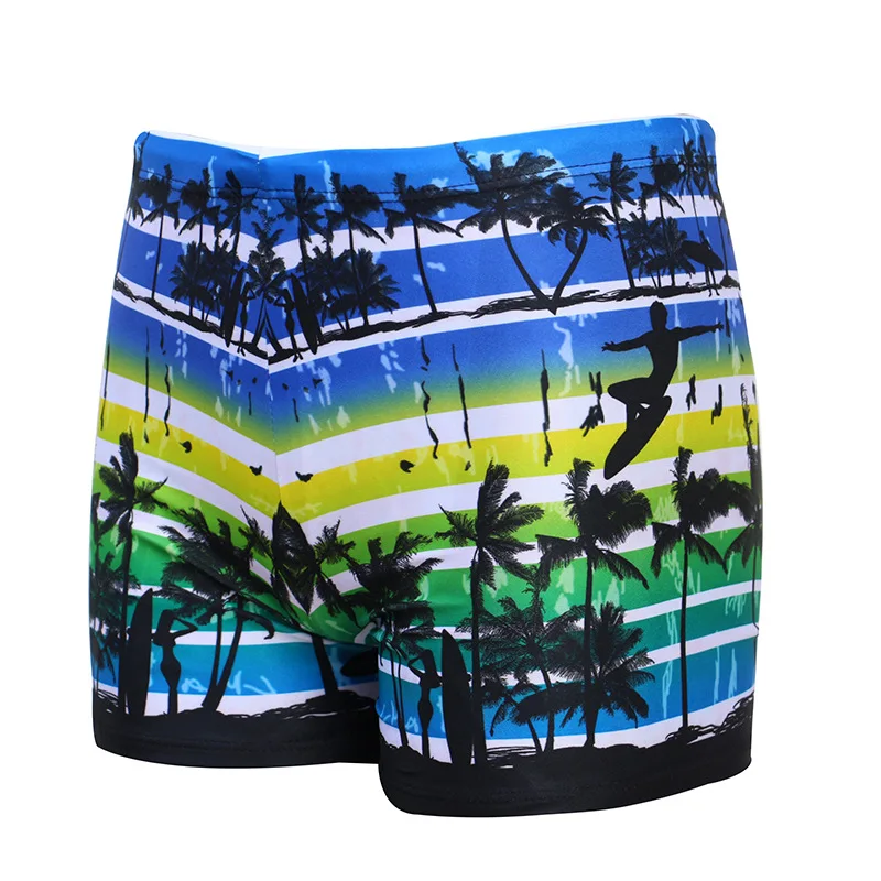 

New Style MEN'S Swimming Trunks Korean-style Quick-Dry Boxer Hot Springs Swimming Extra-large Printed Adult MEN'S Shorts