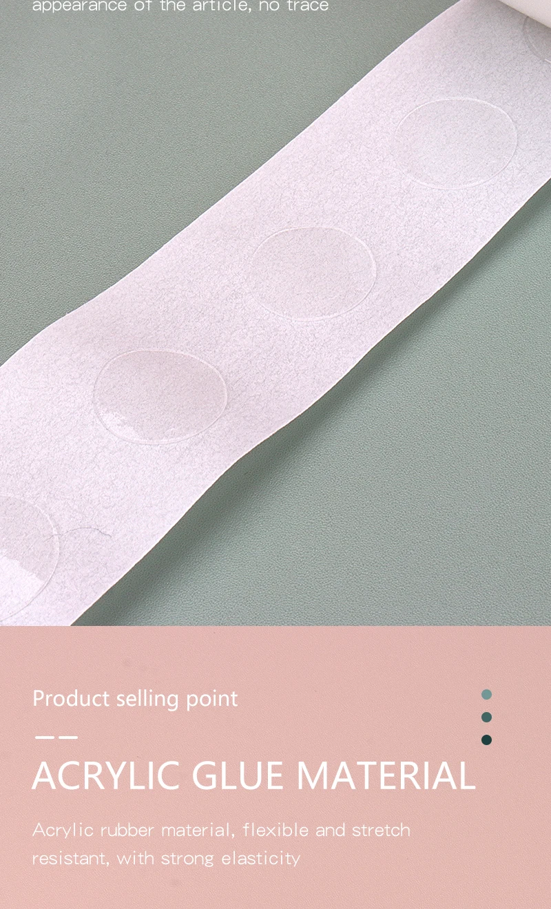 Befestigungsband für Wimpernverlängerungsbecher, 100 Stück, kreisförmiges doppelseitiges Klebeband, Wimpernkleber, nahtlos, unsichtbar, universelle Punkte, Make-up-Werkzeuge – Detail 4