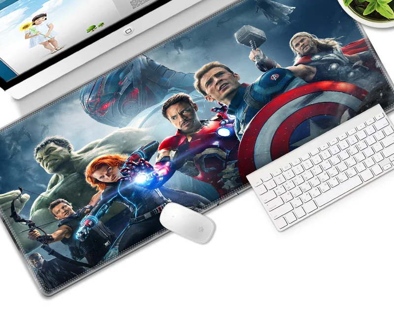 Игровой коврик для мыши размером 40x90 см из фильма «Железный человек», игровой коврик из натурального каучука для геймеров, компьютерный Настольный коврик для CSGO DOTA2, коврик для мыши