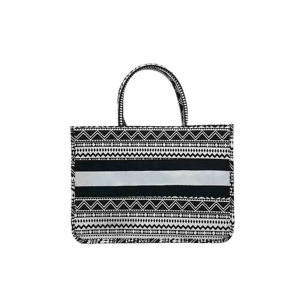 Blank Black Bag Большая Сумка-тоут высокого качества, мягкая Холщовая Сумка через плечо, полосатая женская сумка для покупок, модные сумки, женские роскошные сумки, новинка - Цвет: Blank Black Bag