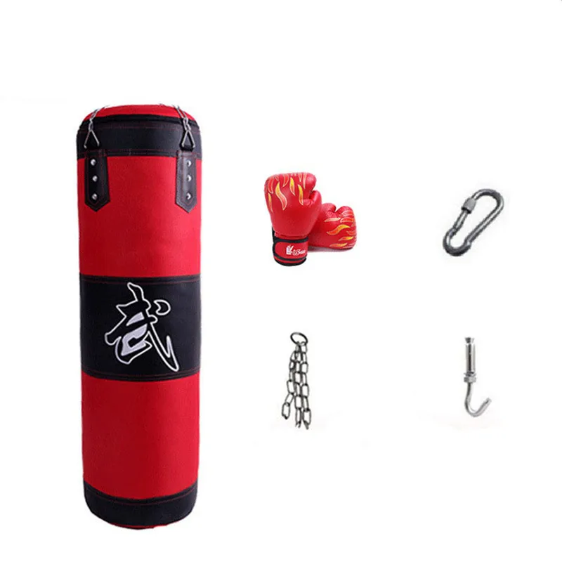 

Boxing punchbag Empty Boxing Sand Bag Hanging Kick Sandbag Boxing Training Fight Karate Punch Punching Sand Bag 5pcs set