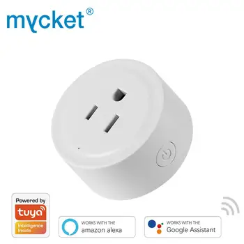 

MYCKET Mini USA Wifi Plug With Voice Control Surge Protector US Plug Smart Socket For Amazon Alexa Echo Google Home