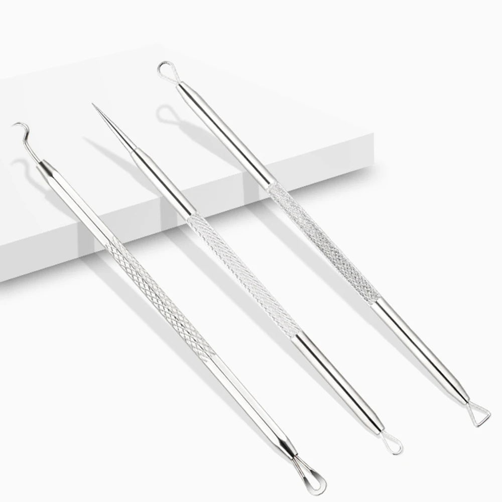 

Blackhead Pimple Acne Remover Tool Spoon for Face Cleaning Skin Care Acne Tweezers Comedone Blemish Extractor Needle