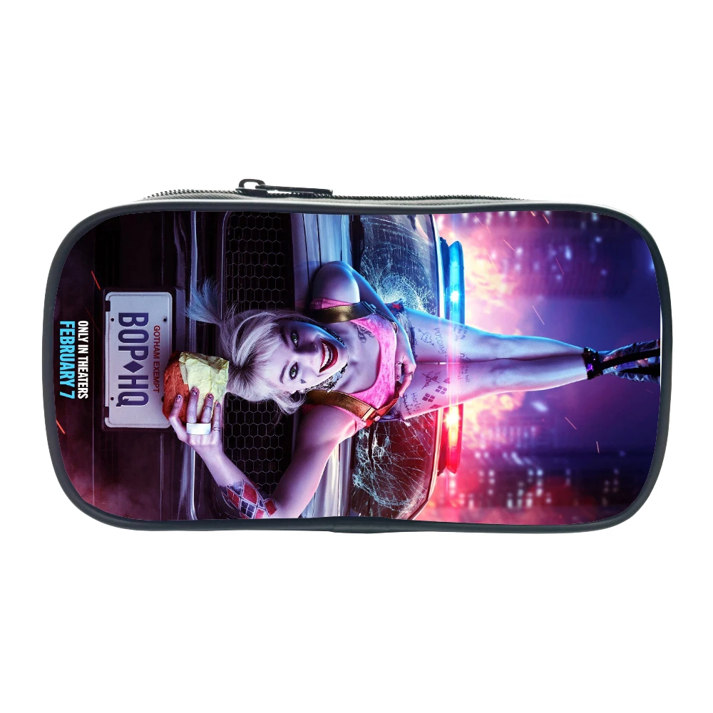 111-JX-Quinn 9 Чехол-карандаш для детей Harley Quinn Joker, маленькая сумка-тоут, косметичка для мальчиков и девочек, канцелярские сумки для хранения, школьные принадлежности, косметичка - Цвет: 111-JX-Quinn 9