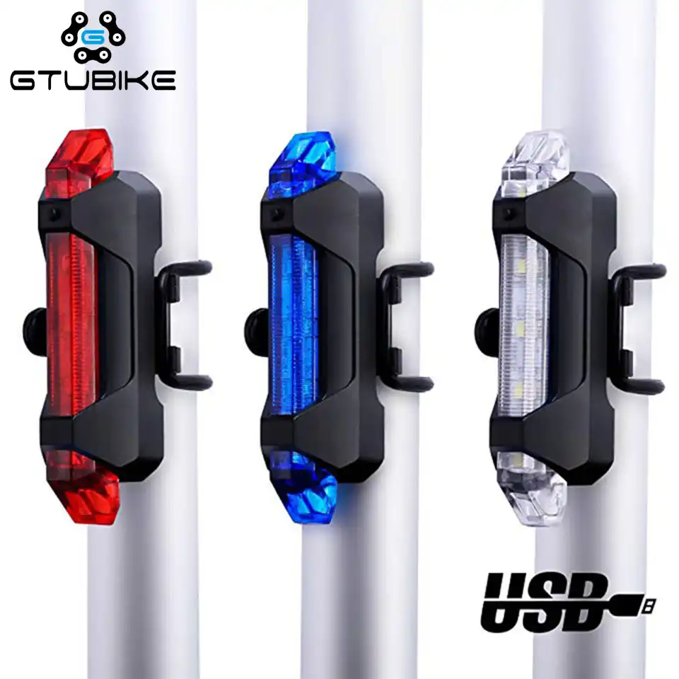 luz led trasera recargable para bicicleta lampara de seguridad trasera usb adecuada como senal de advertencia para ciclismo iluminacion flash