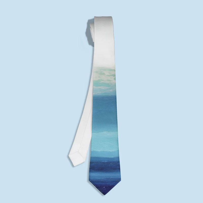 

Men Blue Neckties With Gift Box Packing High Quality Cotton Fabric Orginal Designer Ties For Men and Groom Casual Ties For Party