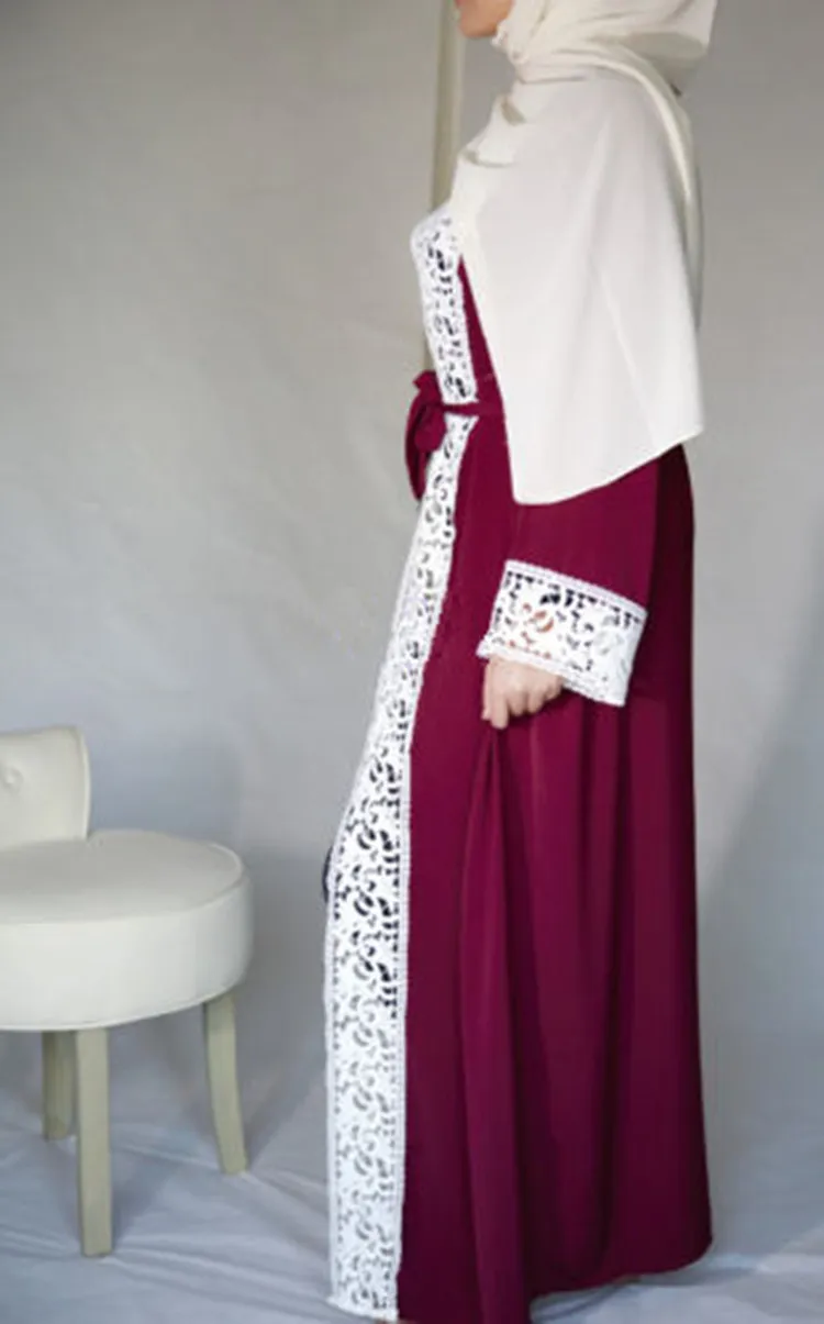Элегантное открытое женское кружевное гладкое платье размера плюс, свободное платье для взрослых, мусульманский кафтан, одежда для джильбаба
