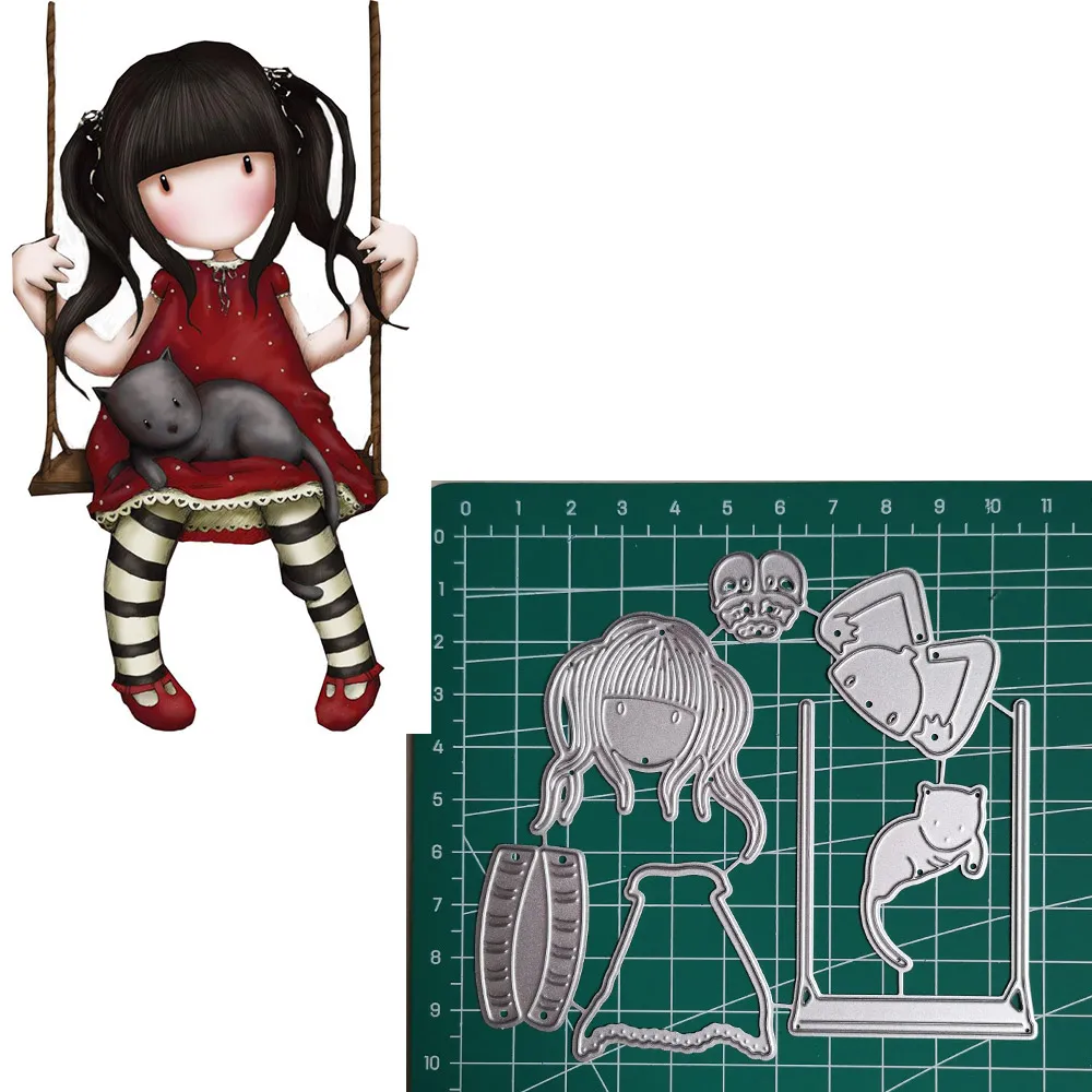 38 Swing girl трафареты для diy скрапбукинга Новые поступления металлические штампы