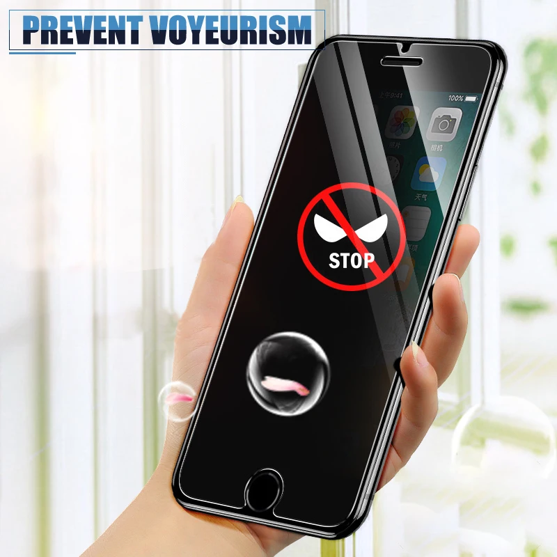 Private Screen Protector For iPhone 11 Pro X XS Max XR Anti spy Tempered Glass iPhone 8 7 6 6S Plus 5 5S SE 2020 Privacy Glass