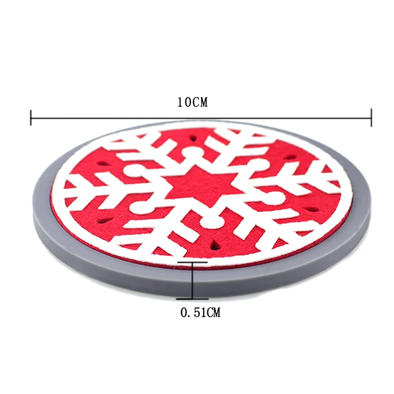 5PCS большой емкости войлочный силиконовые чашки Coaster Pad скольжения изоляционная прокладка чашки коврик Лидер продаж