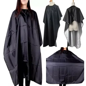 

Salon Hair Cut Hairdressing Hairdresser Barbers Cape Gown Black Cloth Waterproof Waterproof Hairdressing Cloth Aprons