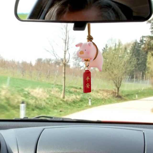 Glück Ferkel Auto Anhänger-Schaukel Schwein Auto Anhänger-Auto Innenspiegel  Hängen Anhänger-Auto Dekoration Ornament Zubehör werden - AliExpress