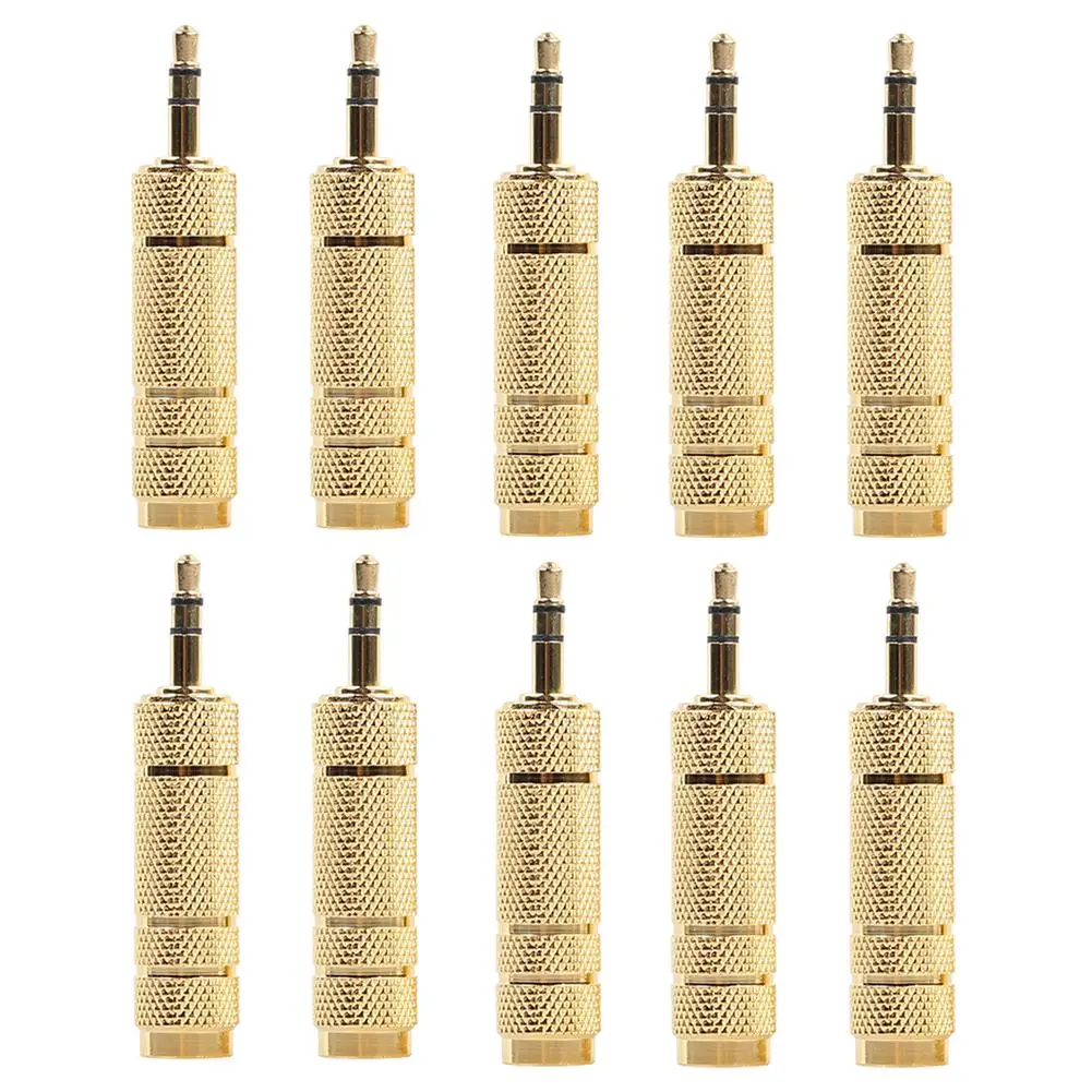 Universal Audio Connector: 6.35 mm Female to 3.5 mm Male-to-Female Adapter Plug