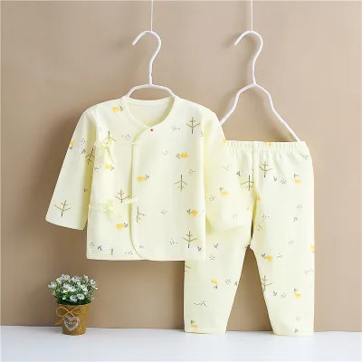 Suit Одежда для детей; Новинка г.; Весенняя детская одежда из двух предметов; комплект нижнего белья для малышей из чистого хлопка - Цвет: Suit